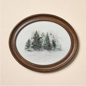 10x12 Oval Framed Watercolor Trees Wall Art - Hearth & Hand Magnolia